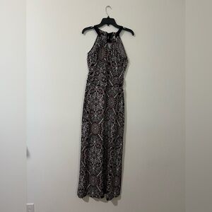 White House/Black Market Black and White Patterned Maxi Dress, Size XS